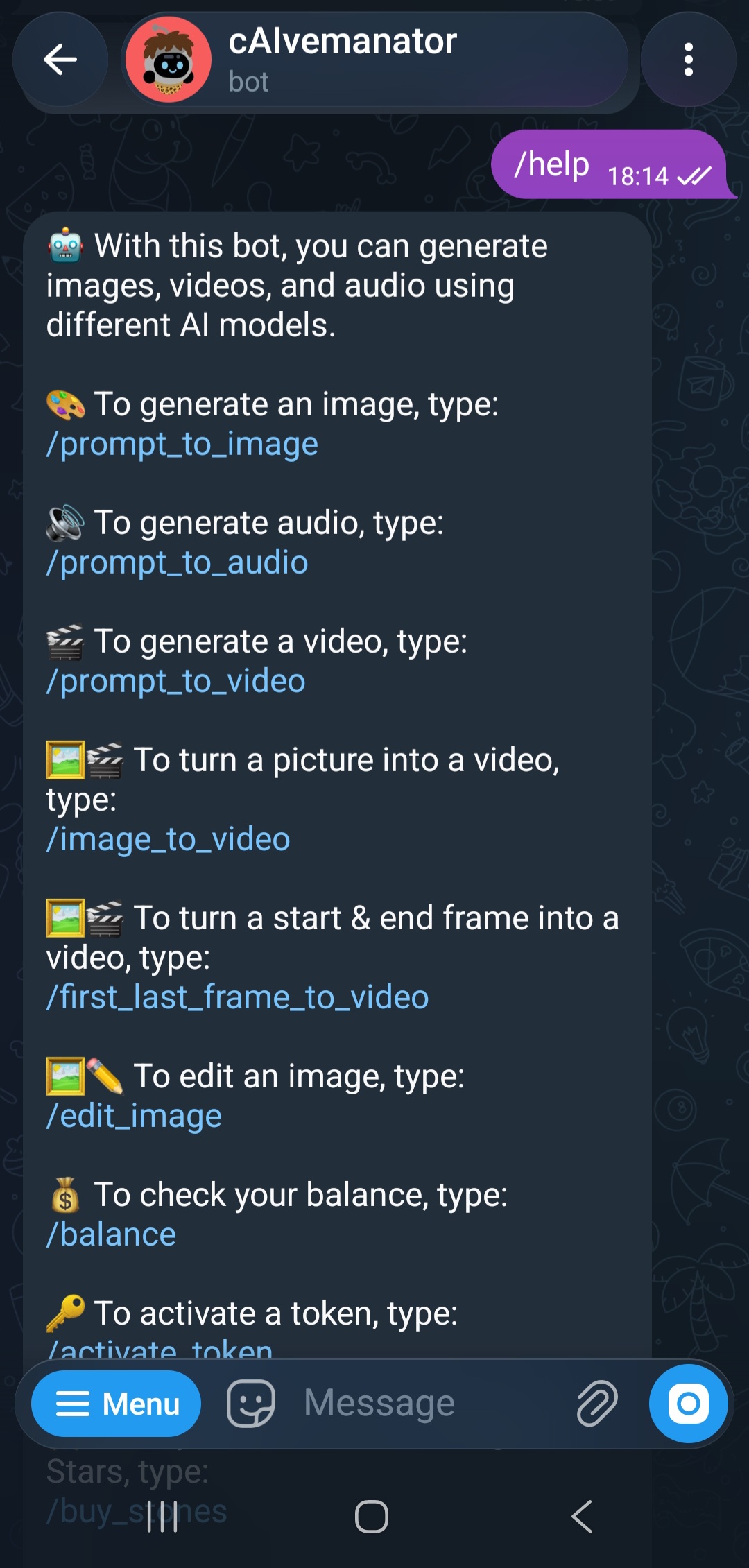 cAIvemanator bot screenshot